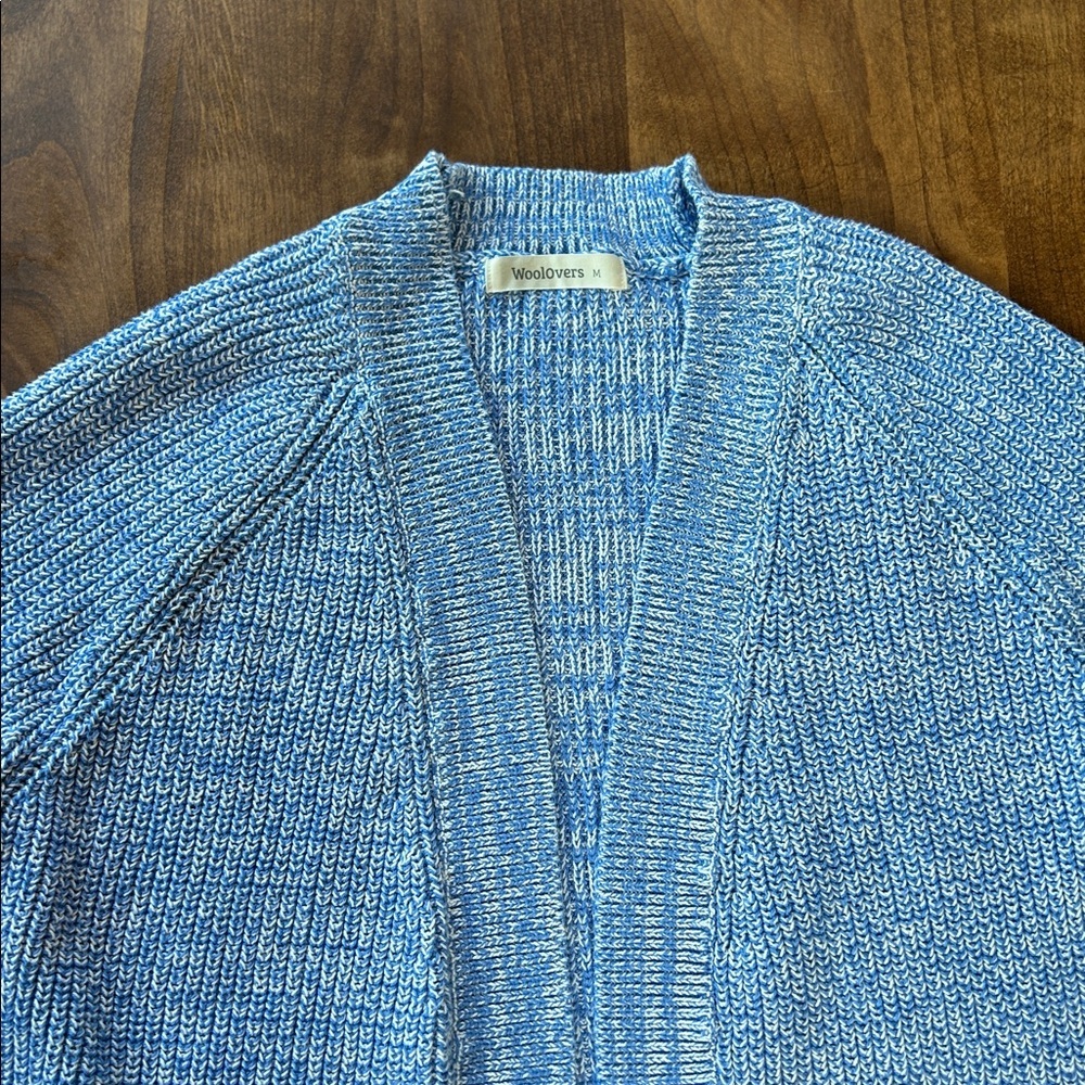 Blue Knit Cotton Cardigan - Picture 2 of 5